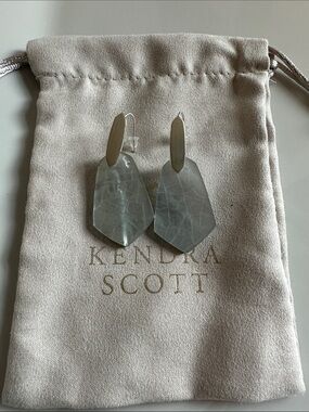 Kendra Scott Light Blue Illusion Drop Earrings with Silver Accents